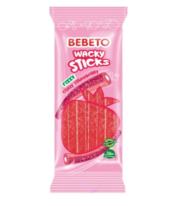 Bebeto Wacky Stick Crazy Strawberry 180Gx24