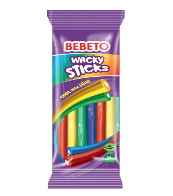 Bebeto Wacky Stick Cool Tutti Frutti 180Gx24