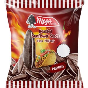 Mega Sunflower Seeds Taco Flavor  120g x 42 Stuk