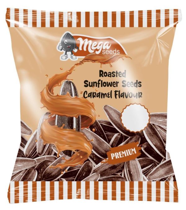 Mega Sunflower Seeds Caramel Flavor  120g x 42 Stu
