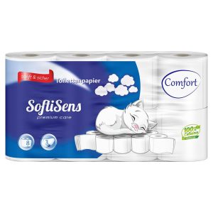 Wc papier 3 laags 150 vel 8x8 64 rollen